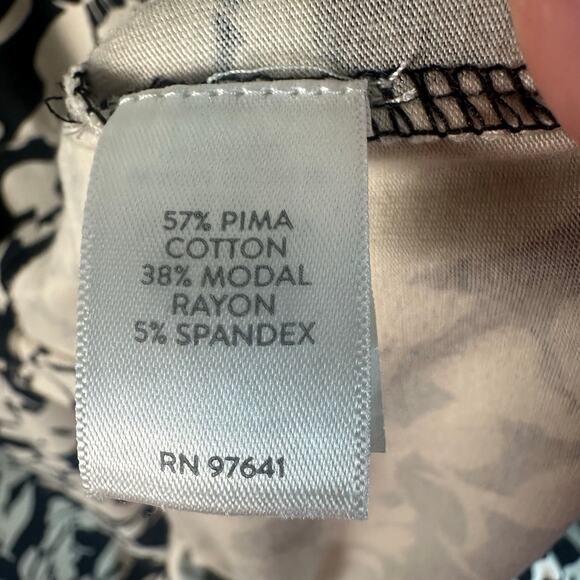 J Jill Womens dress Floral brown cream button skirt pockets soft TradMom Mod - Picture 5 of 11